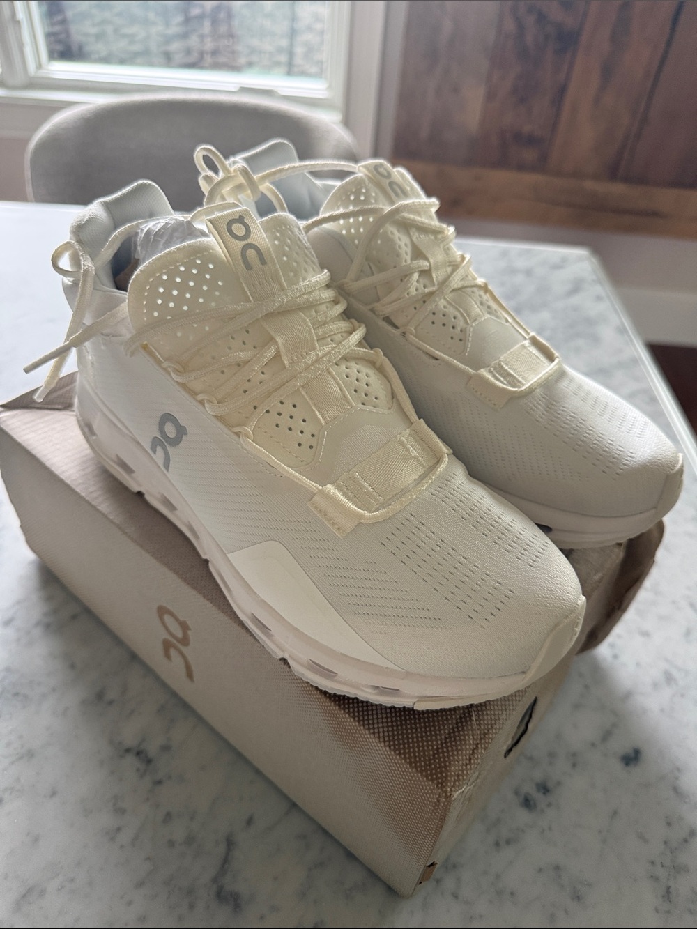 On Running Cloudnova 2 All White Athletic Shoes.  Men’s size 7, Women’s 8.5-9